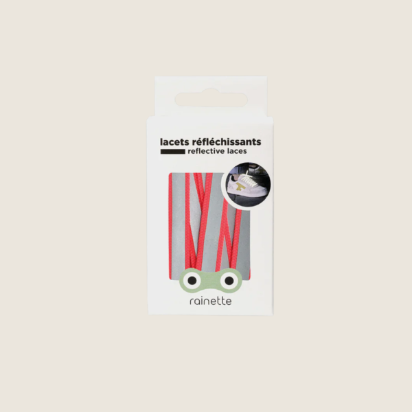 Lacets Réfléchissants — Safe & Cool<span> - </span>Rose fluo-bande grise