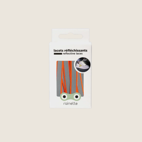 Lacets Réfléchissants — Safe & Cool<span> - </span>Orange-bande grise