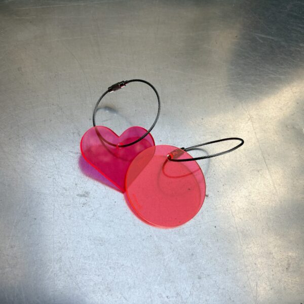 Porte-clés Plexi Tranche Fluo
